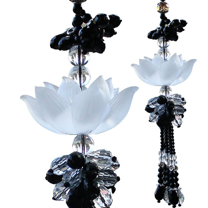 汽车高档琉璃莲花挂件车内后视镜精饰品